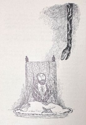 Illustration for Welcome To Charnel Castle by J.P. Donleavy
The Atlantic
May, 1971
p90
Reprinted in F.M.R.A. (1980)

