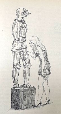 Illustration for Welcome To Charnel Castle by J.P. Donleavy
The Atlantic
May, 1971
p95
Reprinted in F.M.R.A. (1980)
